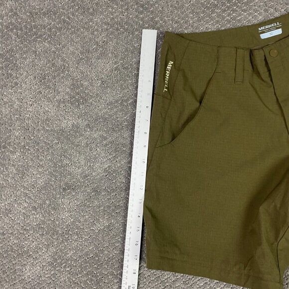 Merrell Shorts Men's 32 Olive Green Hiking Walking Outdoors Ripstop - Picture 10 of 12